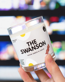 The Swanson Candle - Warm Amber and Cedar Scented Soy Candle - Masculine Scented Candles - Masculine Scented Candles